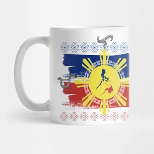 Philippine Flag-Map / Baybayin word Malaya (Freely) Mug